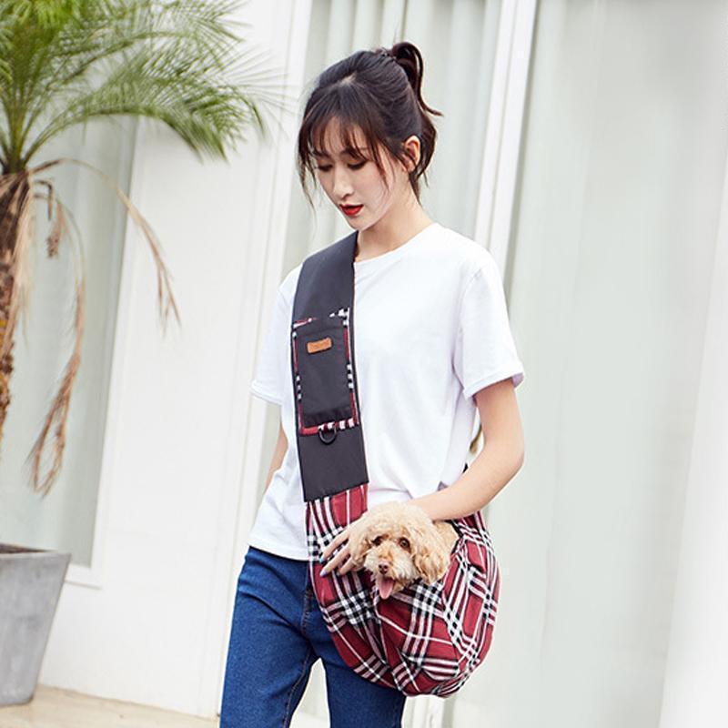 Lighteme Plaid Pet's Outing Sling Bag (2 colors)