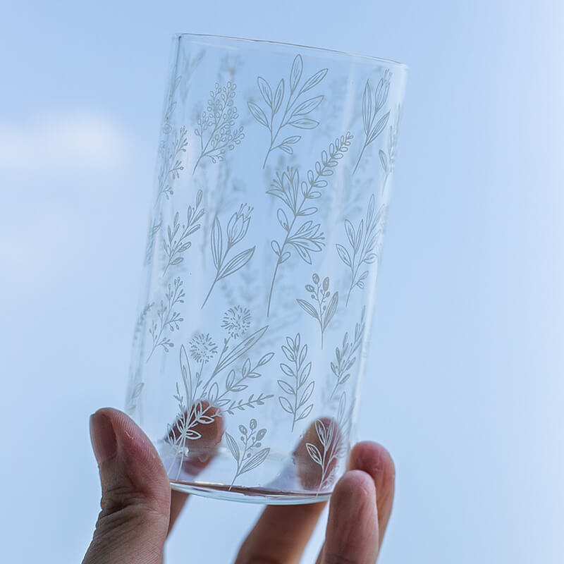 Tasse en verre imprimée Lighteme Plant