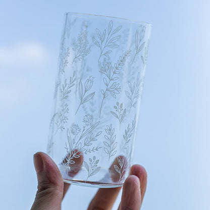 Tasse en verre imprimée Lighteme Plant
