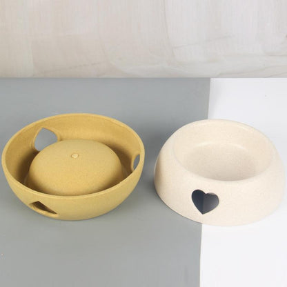 Lighteme Plastic Love Dog Feeder Two Bowls (2 sizes)