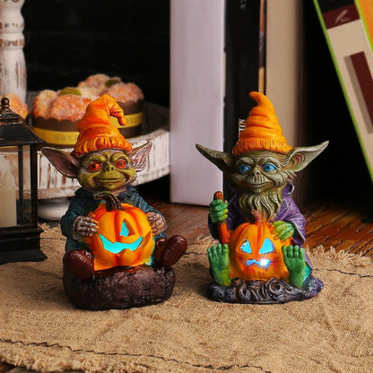 Lighteme - Statue en résine d'Halloween avec lampe citrouille | ACHETEZ-EN 1, OBTENEZ-EN 1 GRATUITEMENT