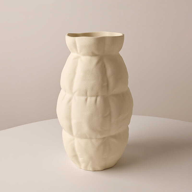 Vase en céramique à grille plissée Lighteme