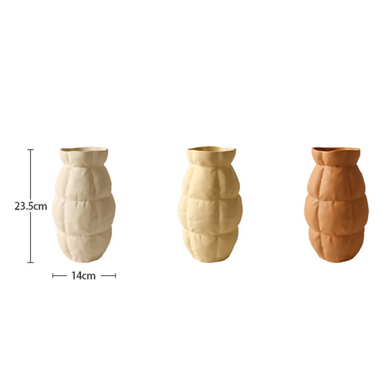 Vase en céramique à grille plissée Lighteme