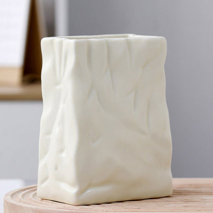 Lighteme – Keramikvase aus plissierter Papiertüte