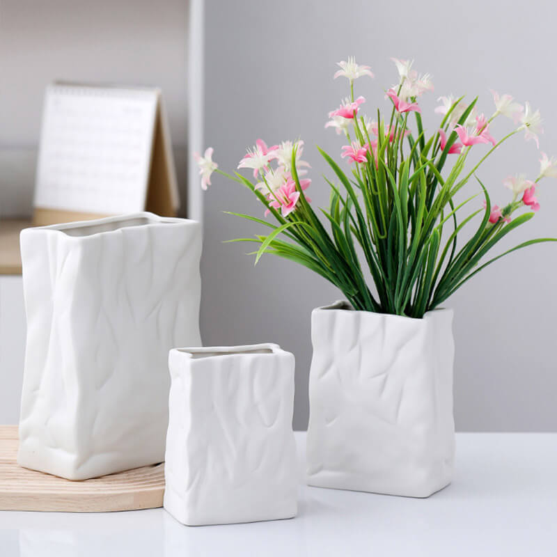 Lighteme – Keramikvase aus plissierter Papiertüte