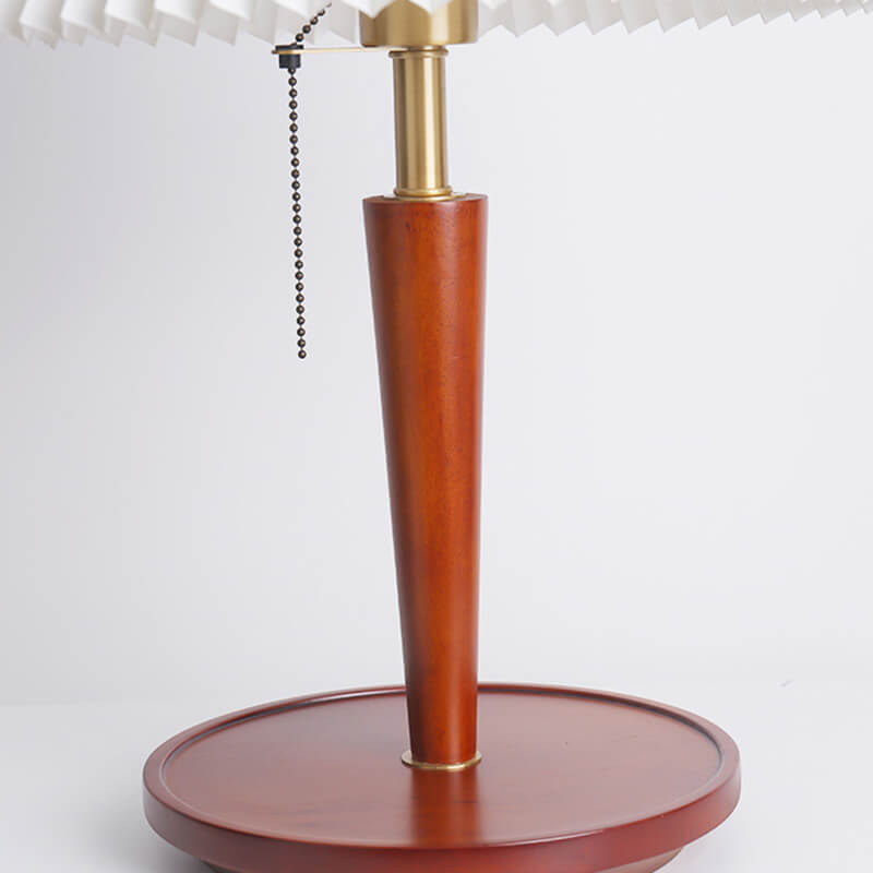 Lighteme Plissee-Tischlampe aus Holz