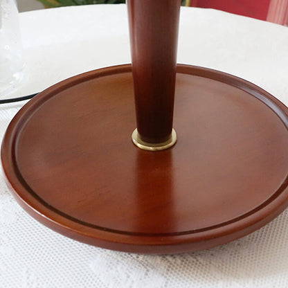 Lighteme Plissee-Tischlampe aus Holz