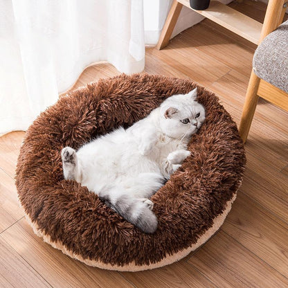 Lighteme Plüsch-Donut-förmiges rundes flauschiges Haustierbett (3 Farben &amp; 2 Größen)