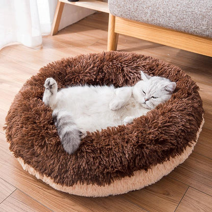 Lighteme Plüsch-Donut-förmiges rundes flauschiges Haustierbett (3 Farben &amp; 2 Größen)