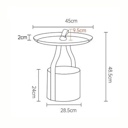 Tragbarer Couchtisch mit Stauraum von Lighteme