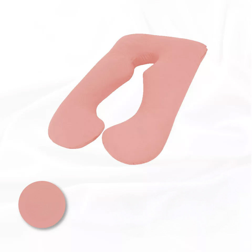 Lighteme All Night Sleep Pregnancy U Pillow with Pillowcase