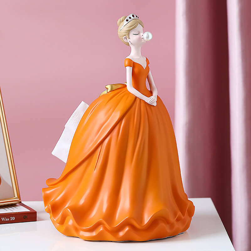 Boîte à mouchoirs en résine Lighteme Princess Dress