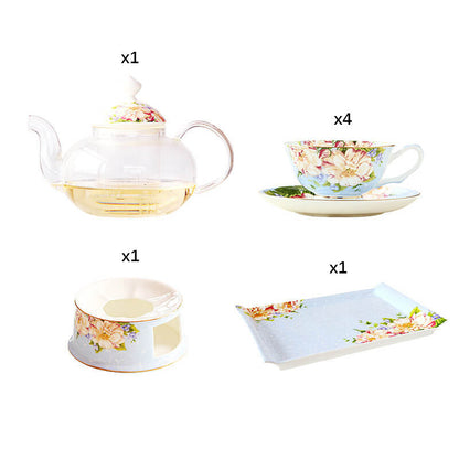 Lighteme Printed Bone China Teapot Set