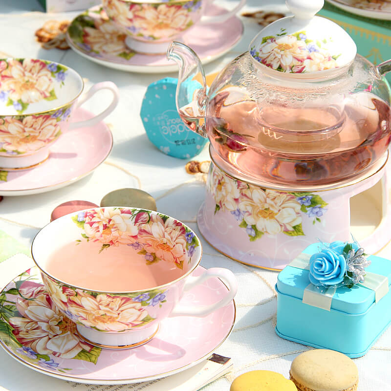 Lighteme Printed Bone China Teapot Set