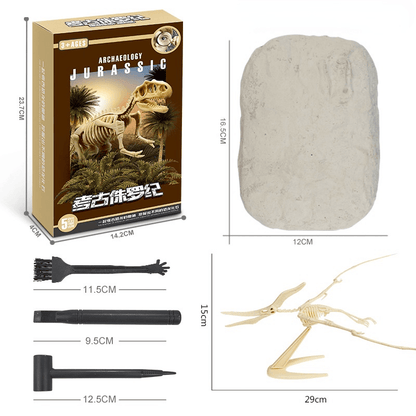 Lighteme Dinosaurier-Fossilien-Ausgrabungsset für Kinder – Komplettset