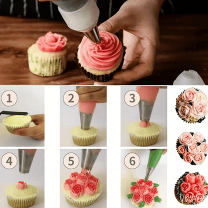 Douilles à pâtisserie Lighteme pour décoration de gâteaux (lot de 36)