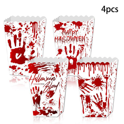 Lot de 4 boîtes à pop-corn Halloween Lighteme