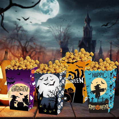 Lot de 4 boîtes à pop-corn Halloween Lighteme