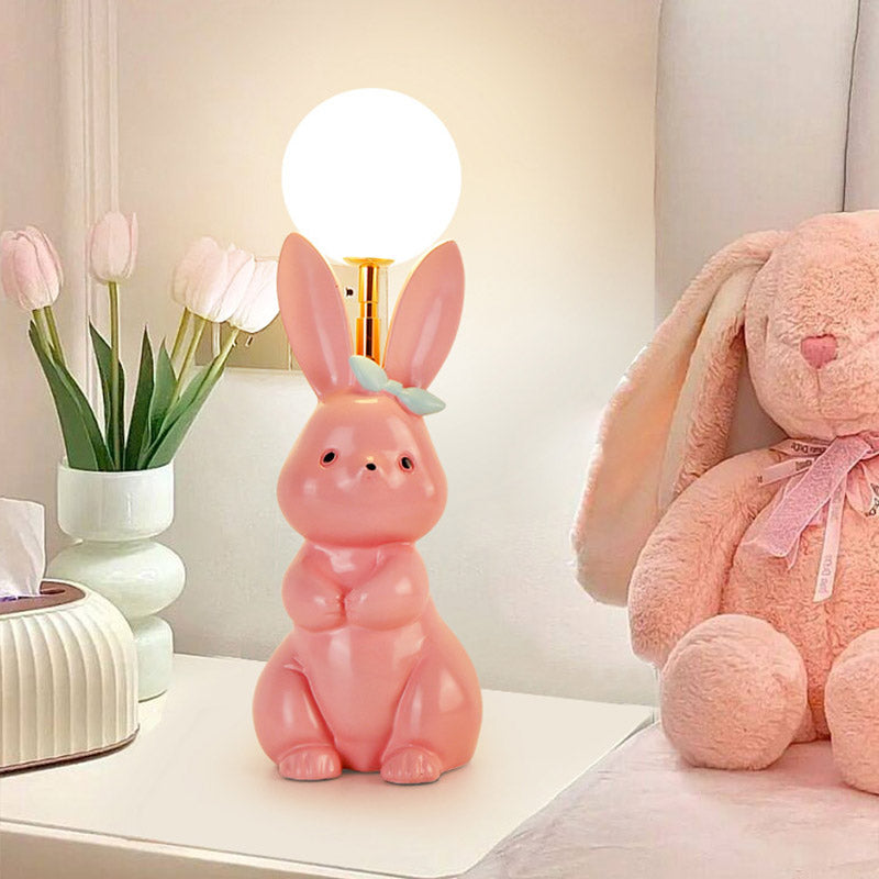 Lampe de table Lighteme en plumes de lapin
