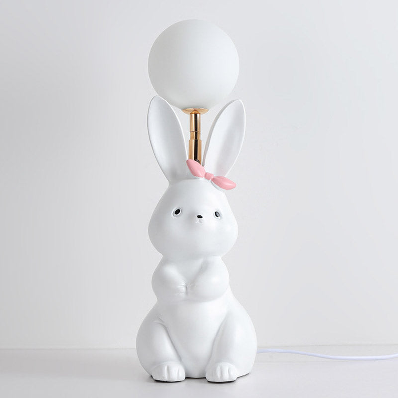 Lampe de table Lighteme en plumes de lapin