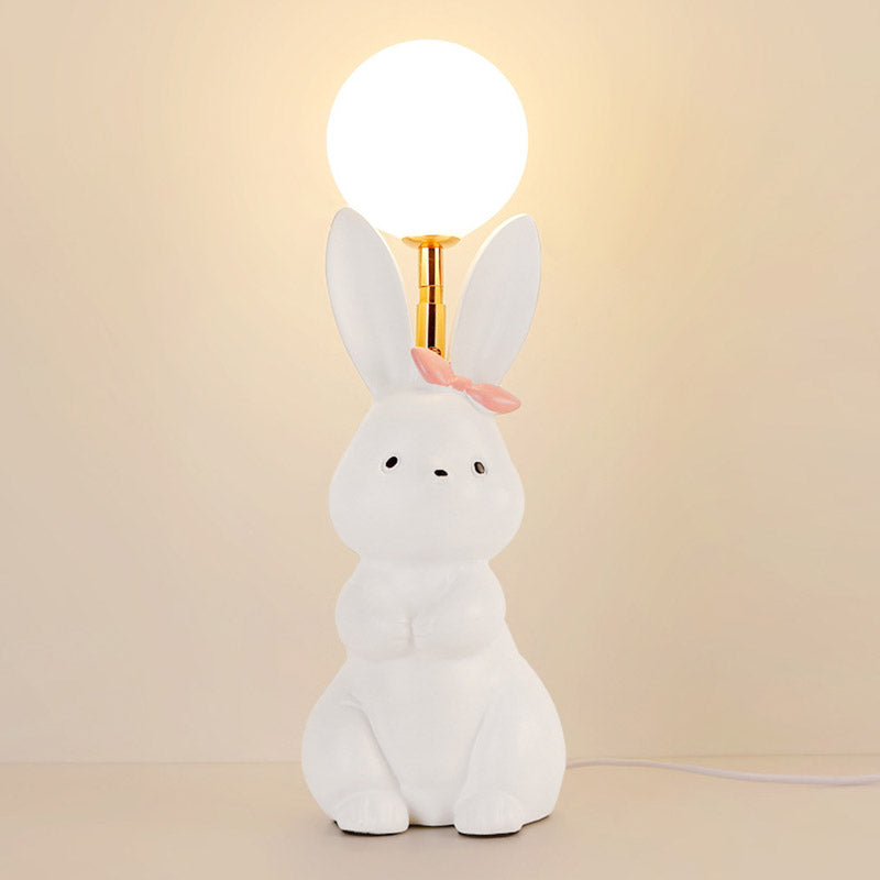 Lampe de table Lighteme en plumes de lapin