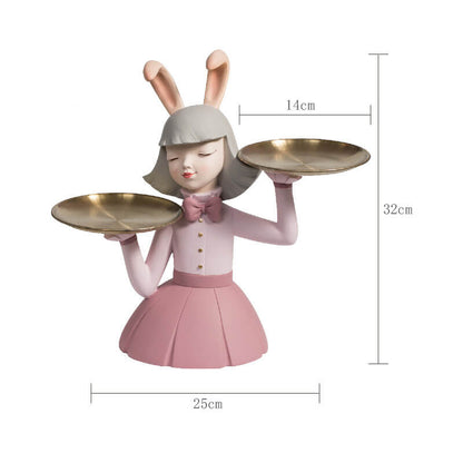 Rangement en résine Lighteme Rabbit Girl