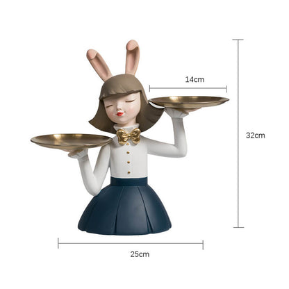 Rangement en résine Lighteme Rabbit Girl