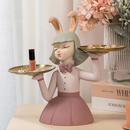 Rangement en résine Lighteme Rabbit Girl