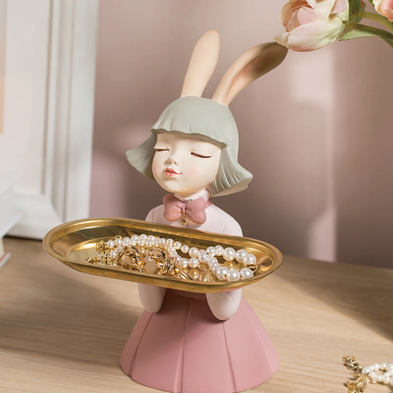 Rangement en résine Lighteme Rabbit Girl