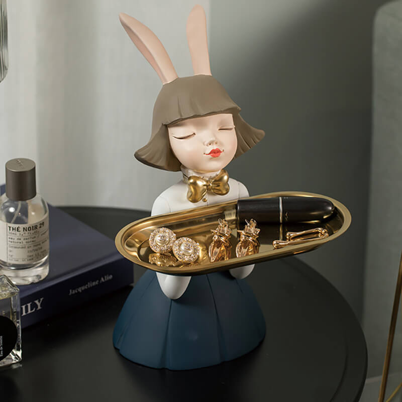 Rangement en résine Lighteme Rabbit Girl