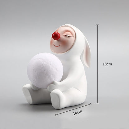 Lampe de bureau en résine Lighteme Rabbit