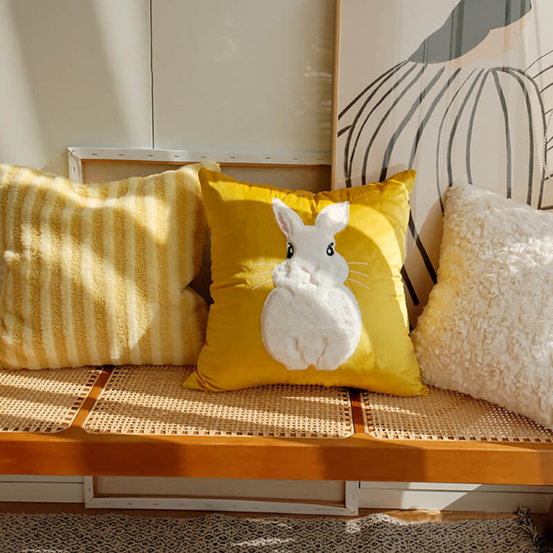 Lighteme Rabbit Throw Pillow Cover