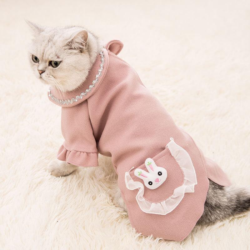 Lighteme Kaninchen-Katzen-Woll-Freizeitmantel (5 Farben)