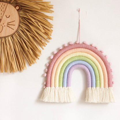Lighteme Wandbehang mit Regenbogenquaste