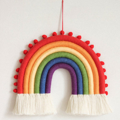 Lighteme Wandbehang mit Regenbogenquaste