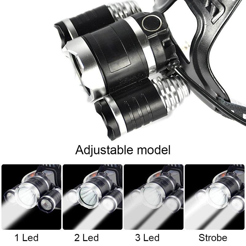 Lighteme Stirnlampe 13000 Lumen LED 4 Modi