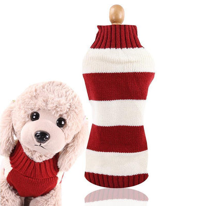 Lighteme Red Stripe Dog Knitting Two Legs Cloth (2 Types & 5 sizes)