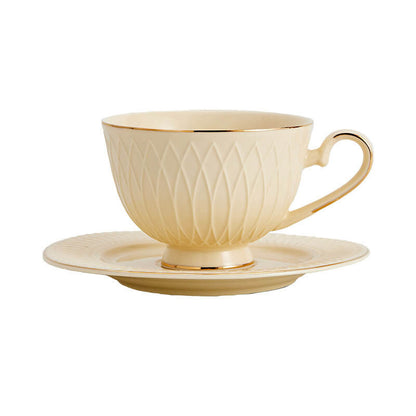 Lighteme Retro Ceramic Coffee Cup And Saucer Set