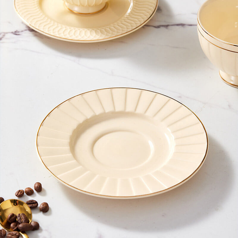 Lighteme Retro Ceramic Coffee Cup And Saucer Set