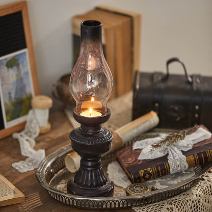 Lighteme Retro Kerosene Shaped Glass Candle Holder