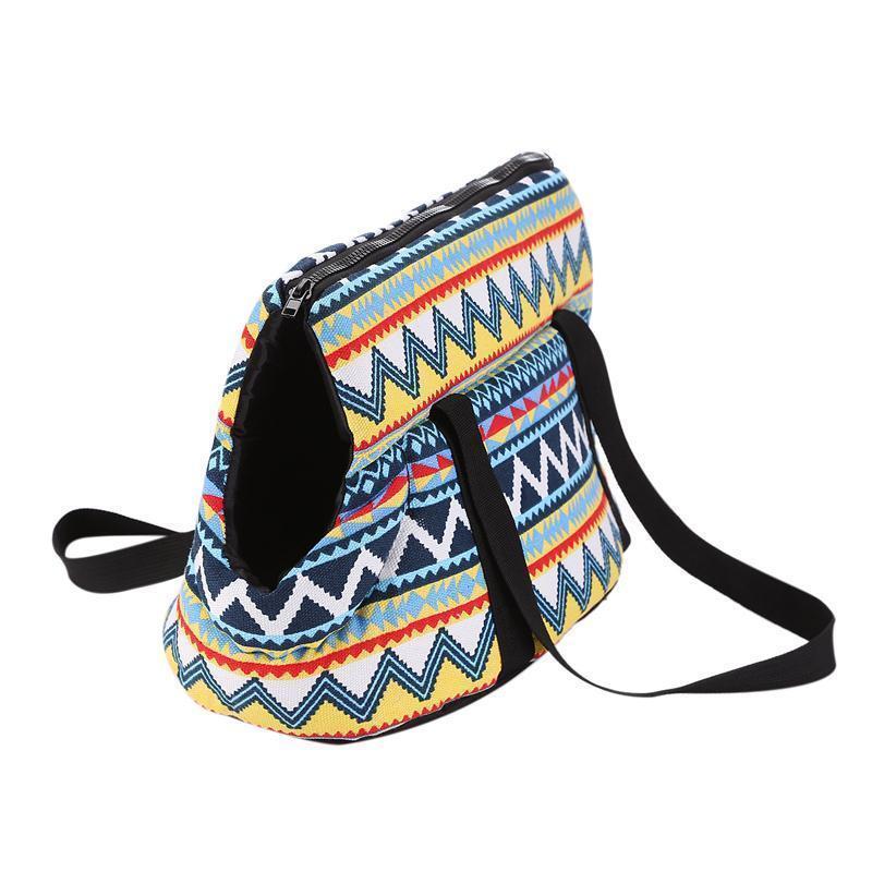 Lighteme Retro-Muster Haustiertasche mit schräger Öffnung (2 Größen)