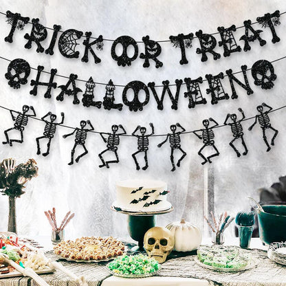 Lot de 3 banderoles « Happy Halloween Trick or Treat » de Lighteme