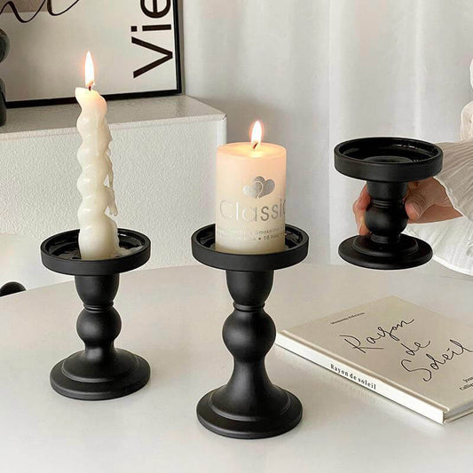 Candélabre colonne romain Lighteme noir mat