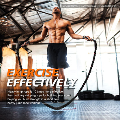 Corde à sauter lestée Lighteme - Pour la musculation, le cardio et le fitness du haut du corps. Cordes pour l'entraînement