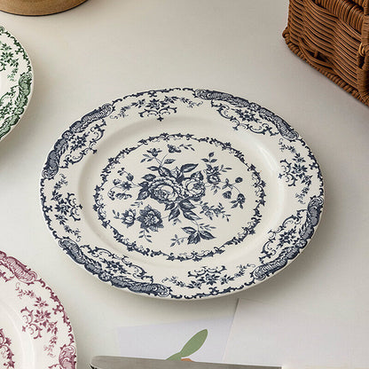 Lighteme Rose Print Ceramic Dinner Plate