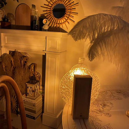 Lampe de nuit rotative Lighteme à ondulations d'eau