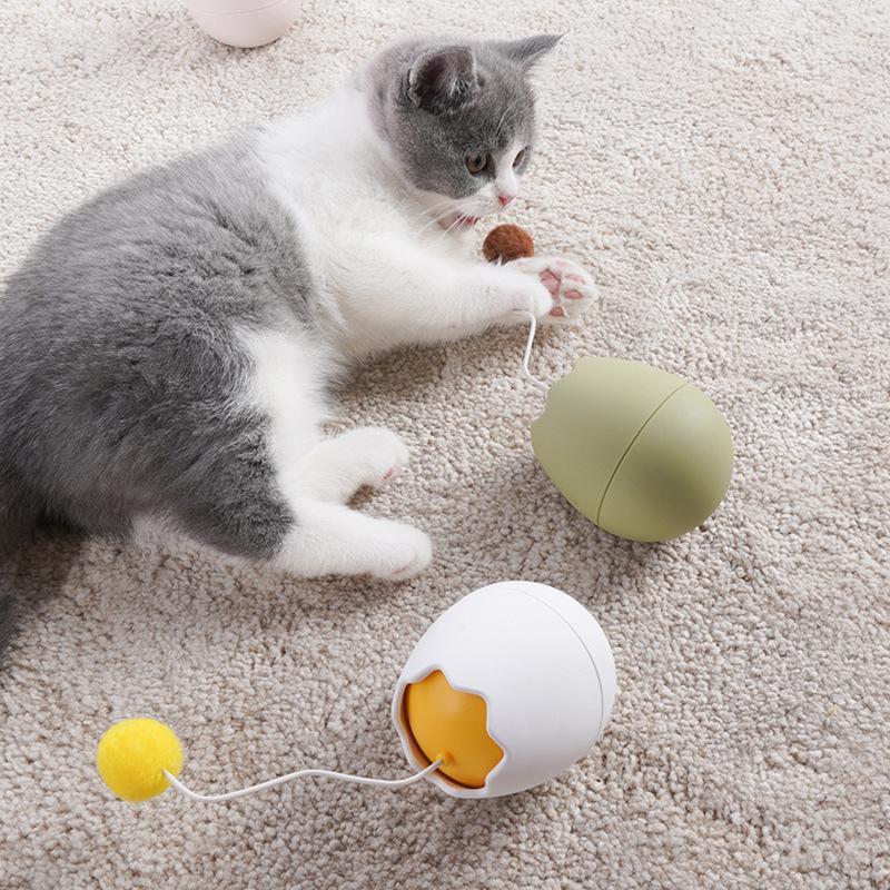 Lighteme drehbares Katzenspielzeug in Eierschalenform (3 Farben)