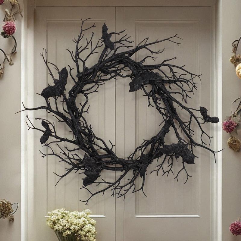 Couronne d'Halloween Lighteme avec lumières LED rouges