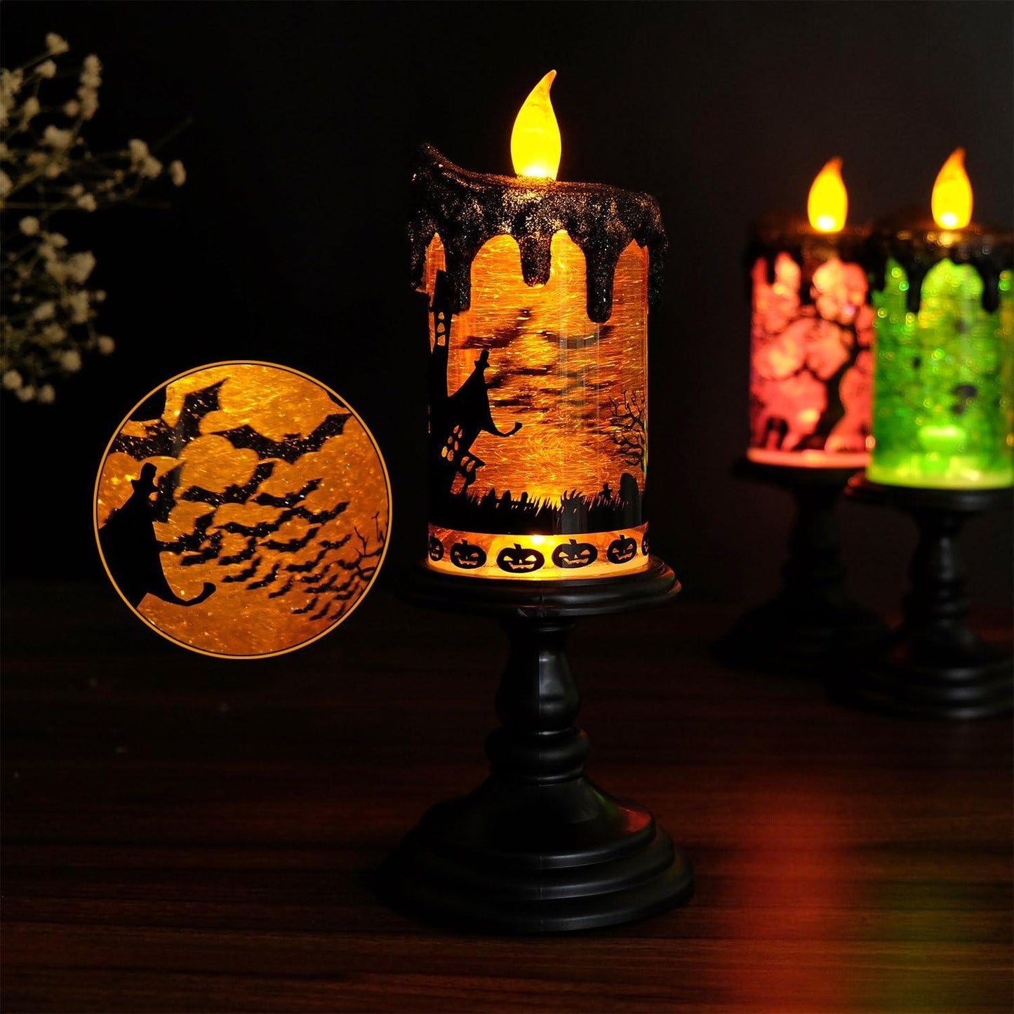 Bougies LED scintillantes pour Halloween de Lighteme 
