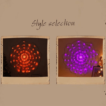 Araignée d'Halloween Lighteme 80 LED avec télécommande | 8 modes d'éclairage